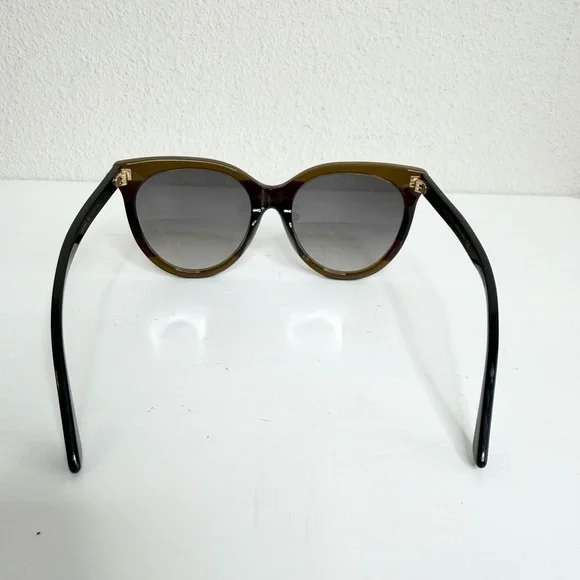 Gucci GG0179SA Havana/Black Round Cat Eye Sunglasses - Picture 5 of 8
